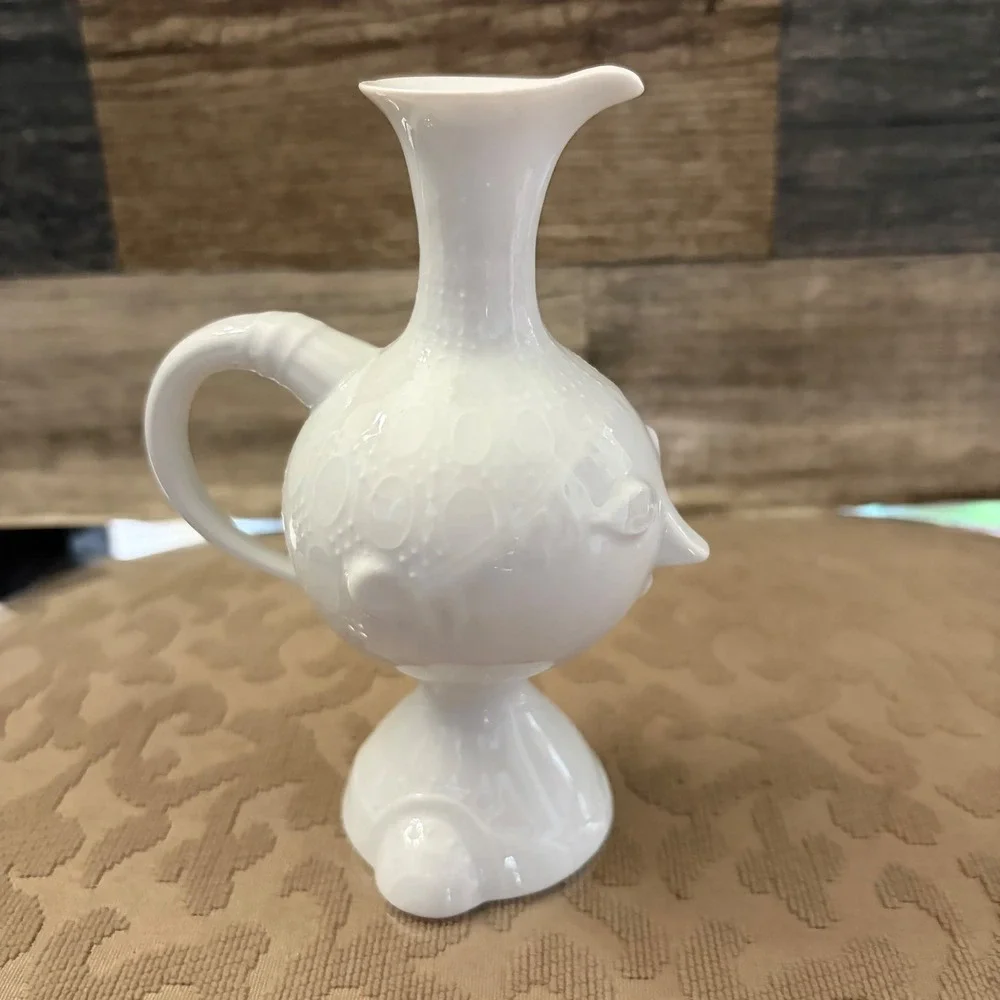 Rosenthal Studio-Linie Bjorn Wiinblad Magic Flute White Porcelain Face Pitcher